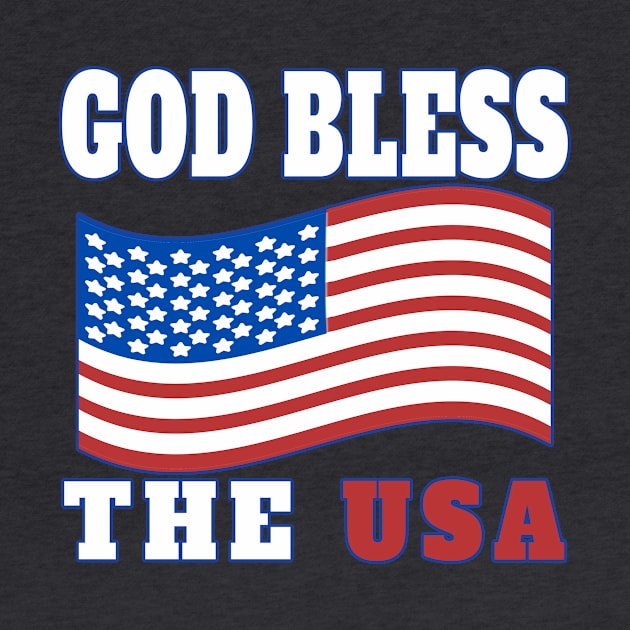 GOD BLESS THE USA | PATRIOT DESIGN GREAT FOR HOLIDAYS LIKE MEMORIAL DAY, 4TH OF JULY, LABOR DAY, OR VETERANS DAY by KathyNoNoise